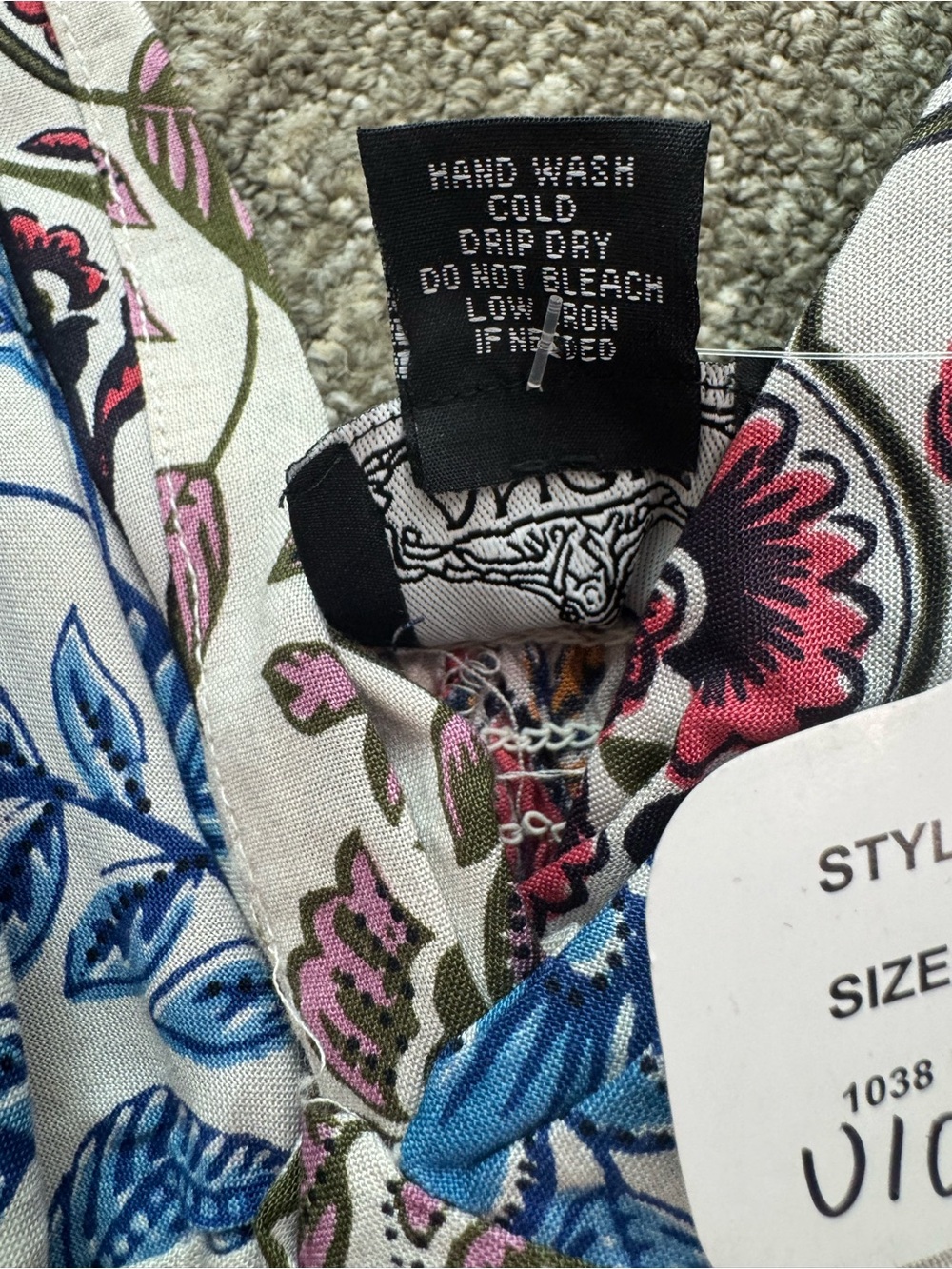 NWT Angie White Mini Dress with Blue and Pink Floral Print,Various Sizes - Picture 2 of 7